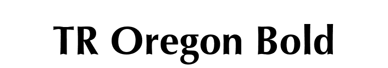 TR Oregon Bold font preview