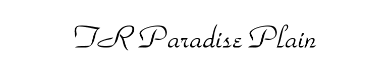 TR Paradise Plain font preview