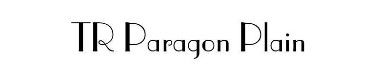 TR Paragon Plain font preview