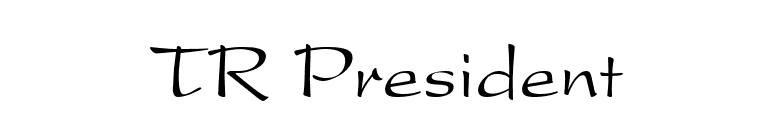 TR President font preview
