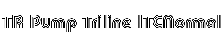 TR Pump Triline ITCNormal font preview