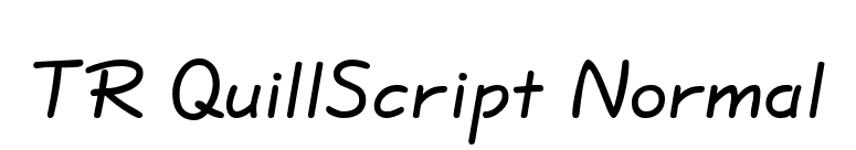TR QuillScript Normal font preview