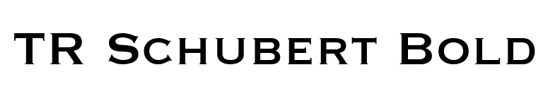 TR Schubert Bold font preview