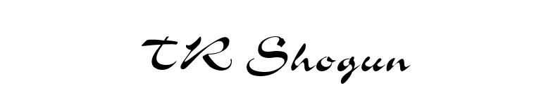 TR Shogun font preview