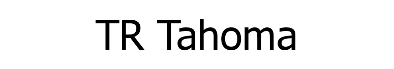 TR Tahoma font preview