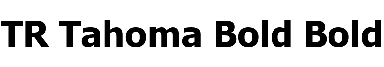 TR Tahoma Bold Bold font preview
