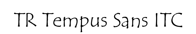 TR Tempus Sans ITC font preview