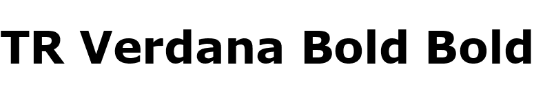 TR Verdana Bold Bold font preview