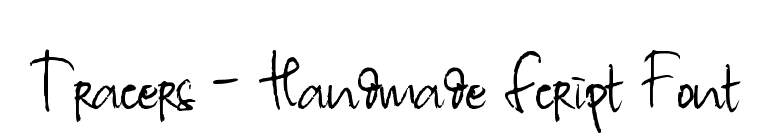 Tracers - Handmade Script Font font preview