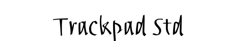 Trackpad Std font preview