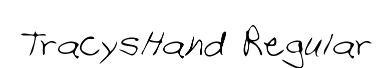 TracysHand Regular font preview