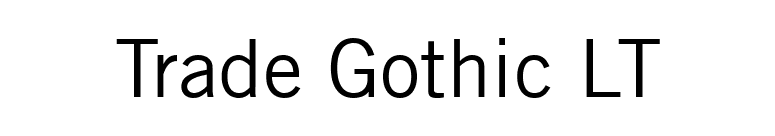 Trade Gothic LT font preview