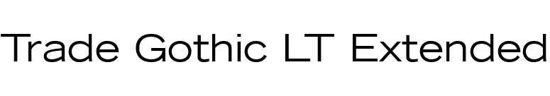 Trade Gothic LT Extended font preview