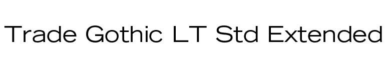Trade Gothic LT Std Extended font preview