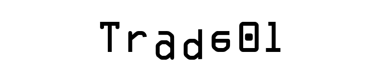 Trade01 font preview