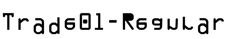 Trade01-Regular font preview
