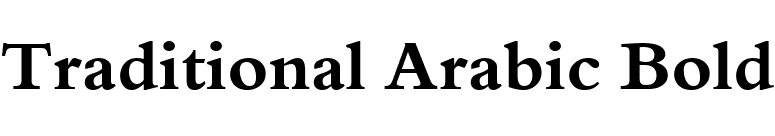 Traditional Arabic Bold font preview