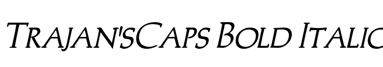 Trajan'sCaps Bold Italic font preview