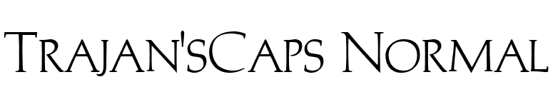 Trajan'sCaps Normal font preview