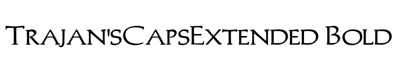 Trajan'sCapsExtended Bold font preview