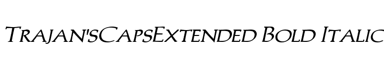 Trajan'sCapsExtended Bold Italic font preview