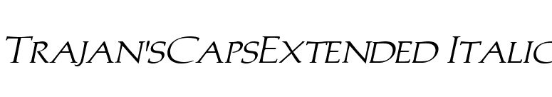 Trajan'sCapsExtended Italic font preview