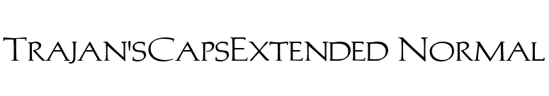 Trajan'sCapsExtended Normal font preview