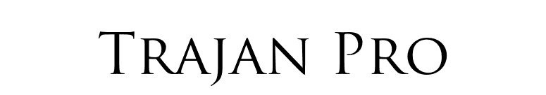 Trajan Pro font preview
