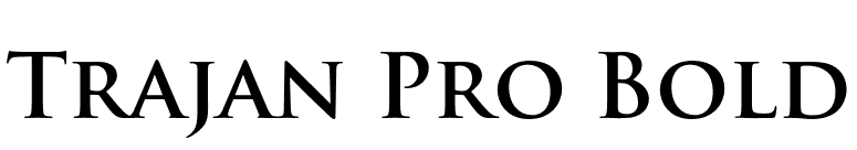 Trajan Pro Bold font preview