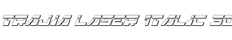 Trajia Laser Italic 3D font preview
