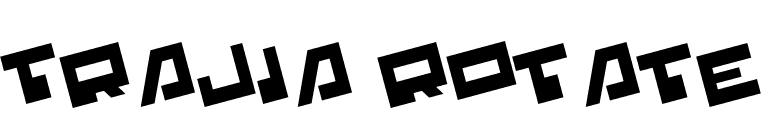 Trajia Rotate font preview