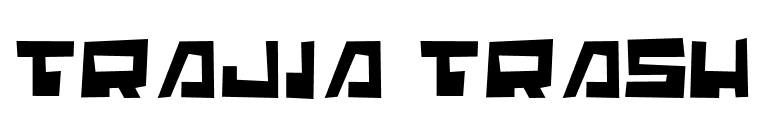 Trajia Trash font preview