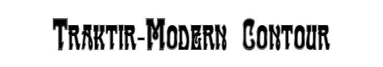 Traktir-Modern Contour font preview