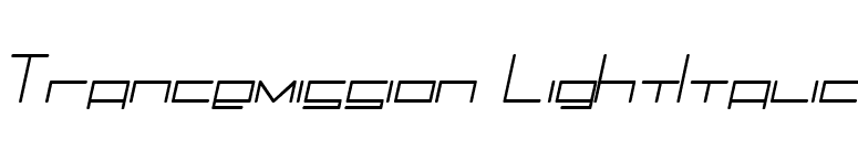 Trancemission LightItalic font preview