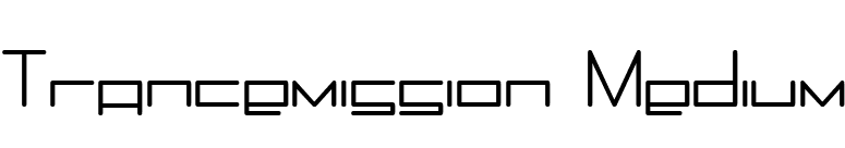 Trancemission Medium font preview