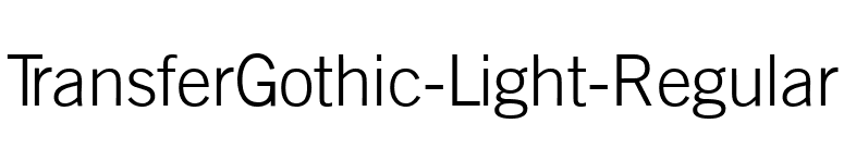 TransferGothic-Light-Regular font preview
