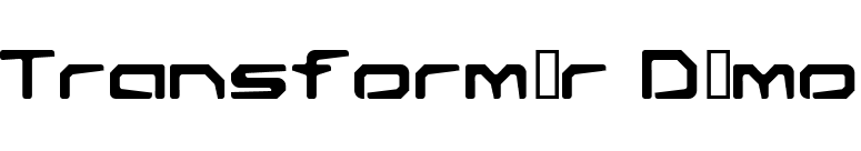 Transformer Demo font preview