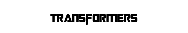 Transformers font preview