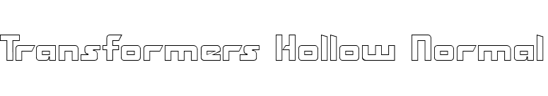 Transformers Hollow Normal font preview
