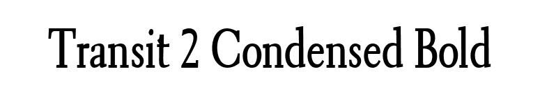 Transit 2 Condensed Bold font preview