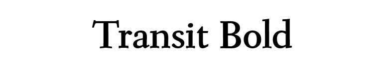 Transit Bold font preview