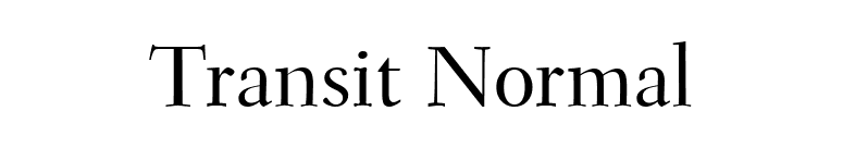 Transit Normal font preview