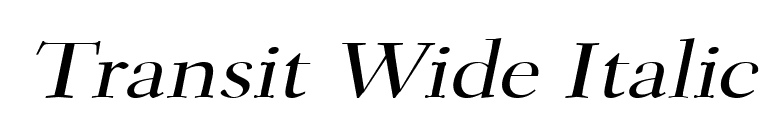 Transit Wide Italic font preview