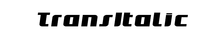 TransItalic font preview