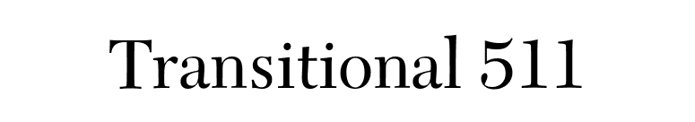 Transitional 511 font preview