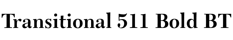 Transitional 511 Bold BT font preview