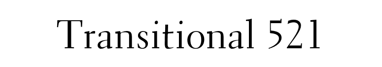 Transitional 521 font preview