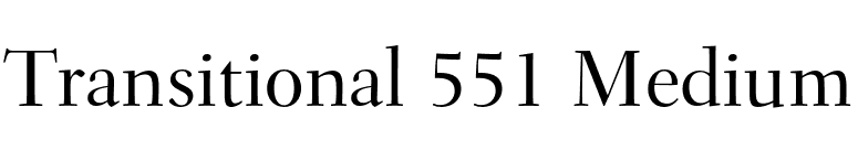 Transitional 551 Medium font preview