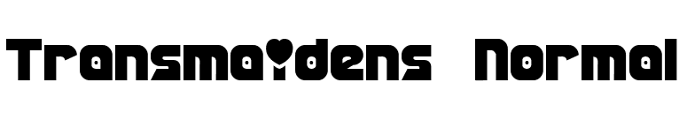 Transmaidens Normal font preview