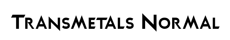 Transmetals Normal font preview